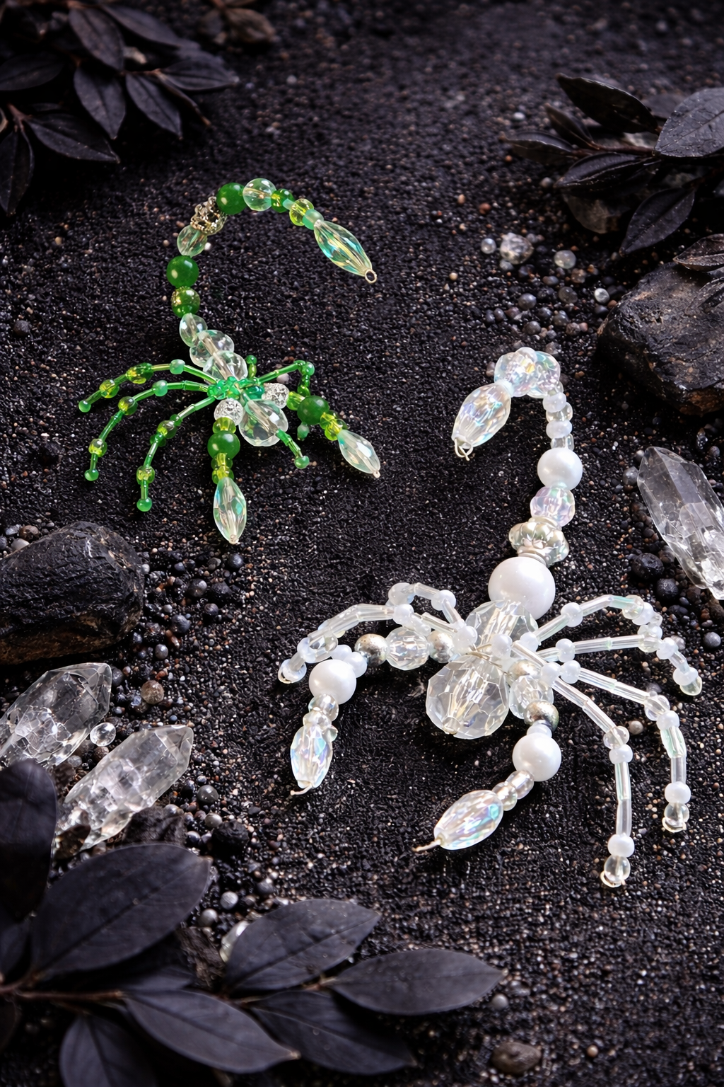 Beaded Scorpion Pair