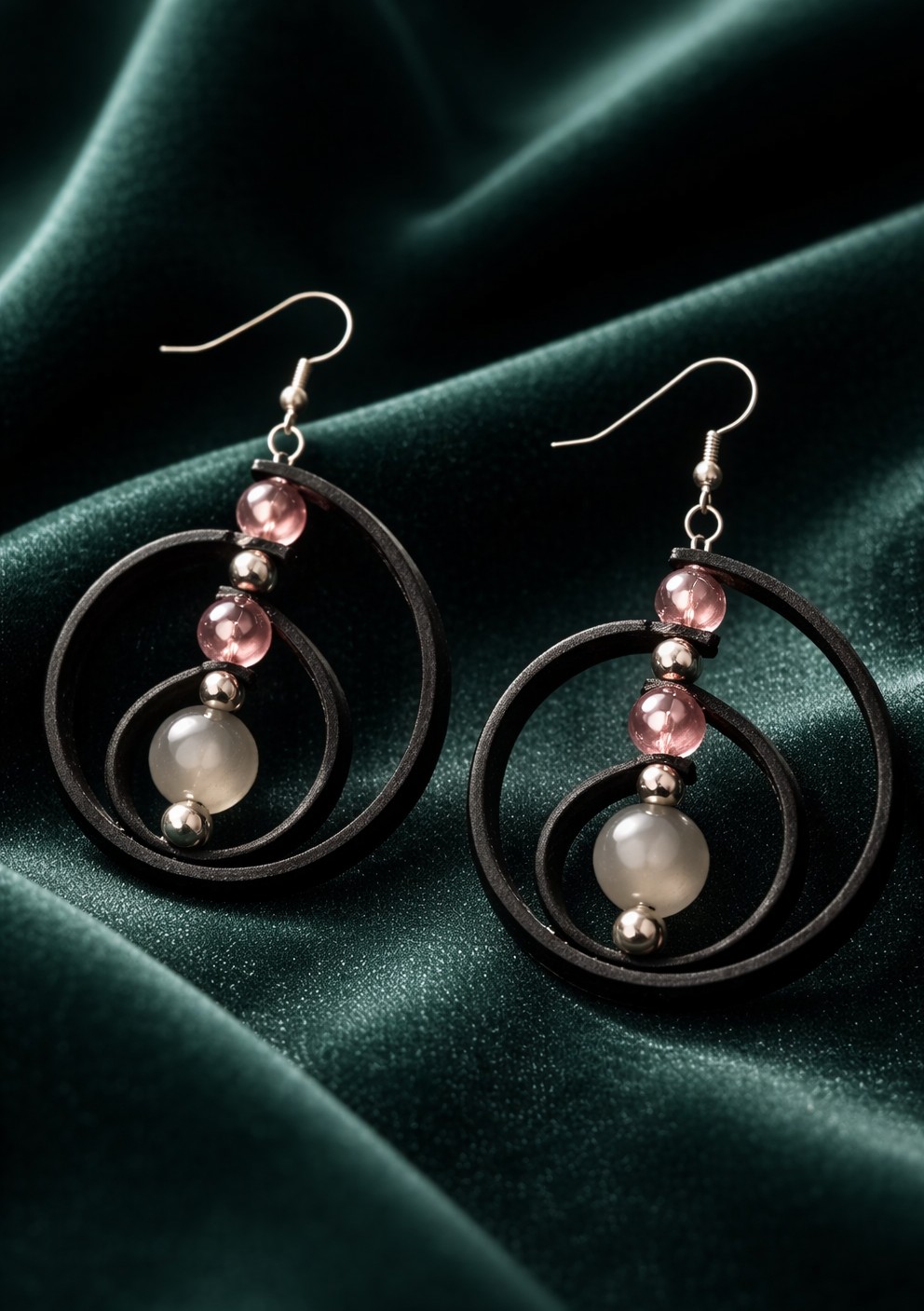 Black Hoop Earrings