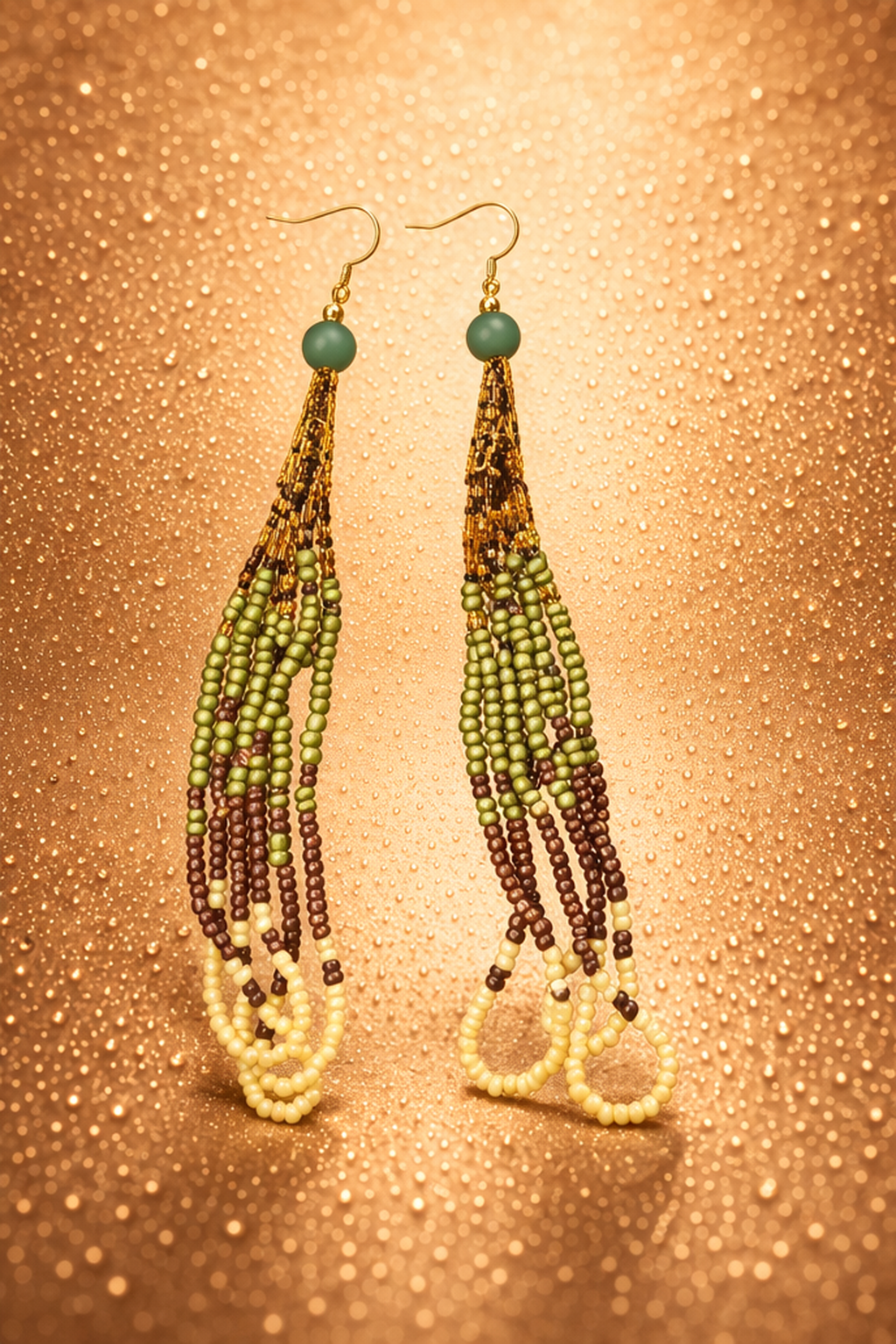 Golden Long Dangle Earrings