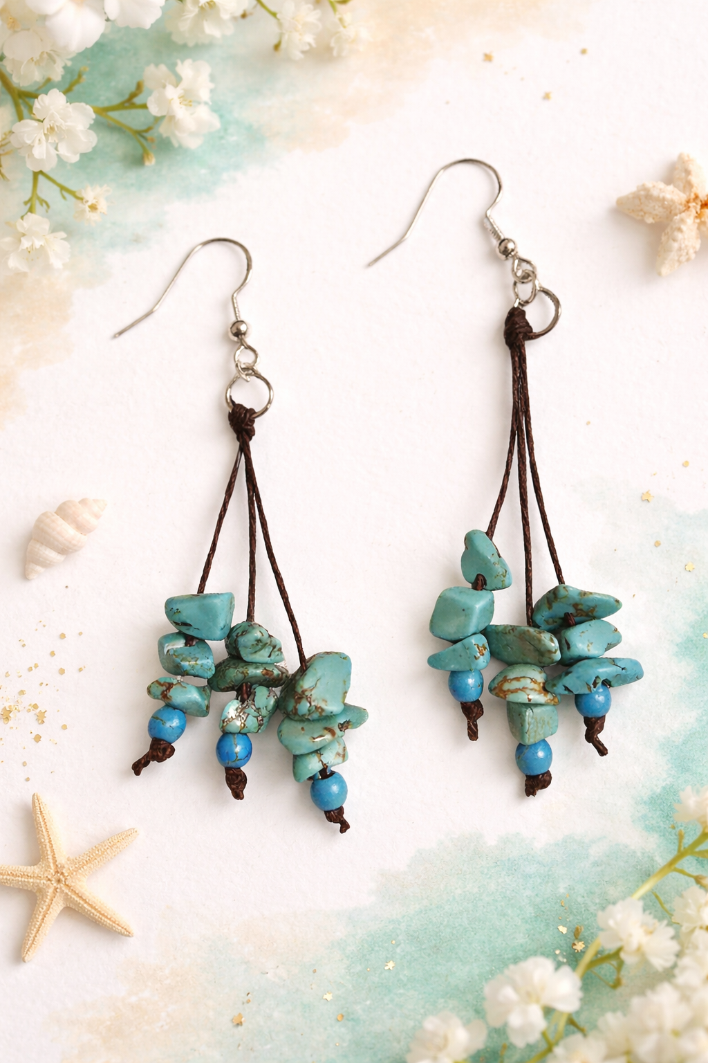 Turquoise Cluster Earrings